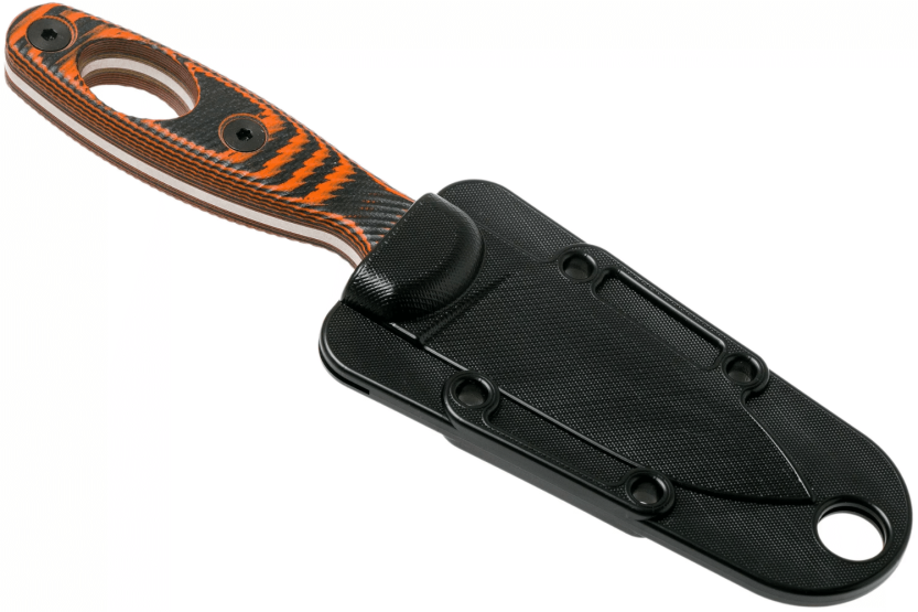 Esee Xancudo XAN1-006 kniv 7,5 cm blad i rustfritt stål G10 oransje og svart perforert håndtak + slire