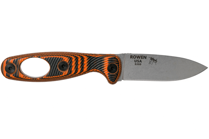 Esee Xancudo XAN1-006 kniv 7,5 cm blad i rustfritt stål G10 oransje og svart perforert håndtak + slire