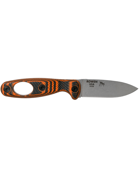 Esee Messer Xancudo XAN1-006 Edelstahlklinge 7,5cm Griff mit Löchern G10 orange und schwarz + Etui