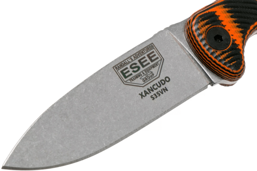 Esee Xancudo XAN2-006 coltello 7,5 cm lama in acciaio inox G10 manico arancio e nero + fodero