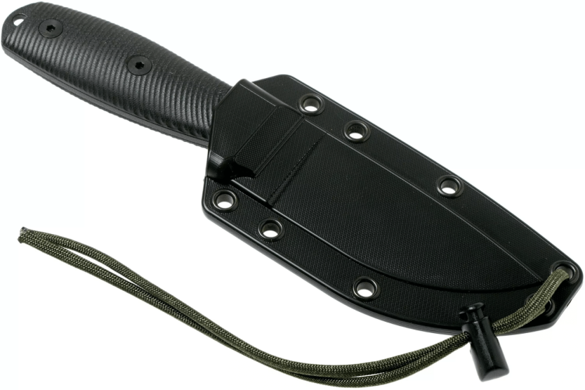 Esee 3 3PMB-001 veitsi 8.8cm hiiliteräksestä terä musta G10 kahva + asia