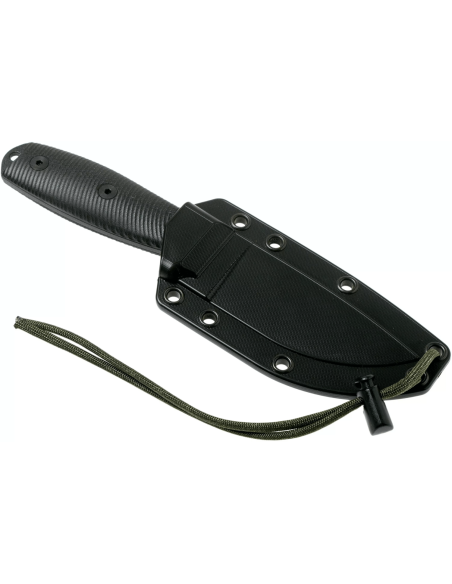 Faca Esee 3 3PMB-001 Lâmina de 8,8 cm em aço carbono Cabo preto G10 + estojo