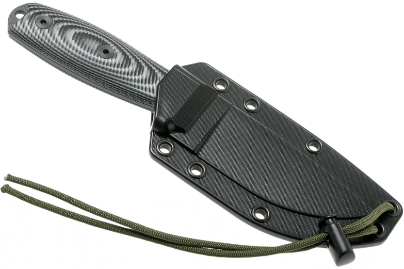 Esee 3 3PMB-002 veitsi 8.8cm hiiliteräksestä valmistettu terä G10 harmaa ja musta kahva + laukku