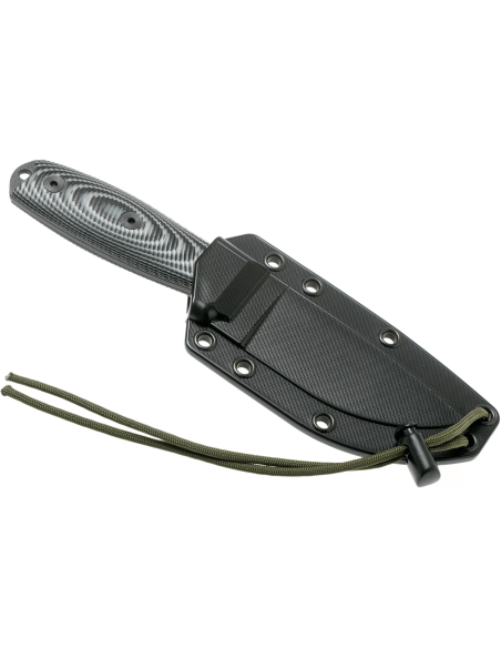 Faca Esee 3 3PMB-002 Lâmina de 8,8 cm em aço carbono Cabo em G10 cinzento e preto + estojo