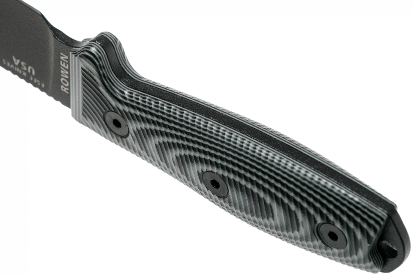 Faca Esee 3 3PMB-002 Lâmina de 8,8 cm em aço carbono Cabo em G10 cinzento e preto + estojo