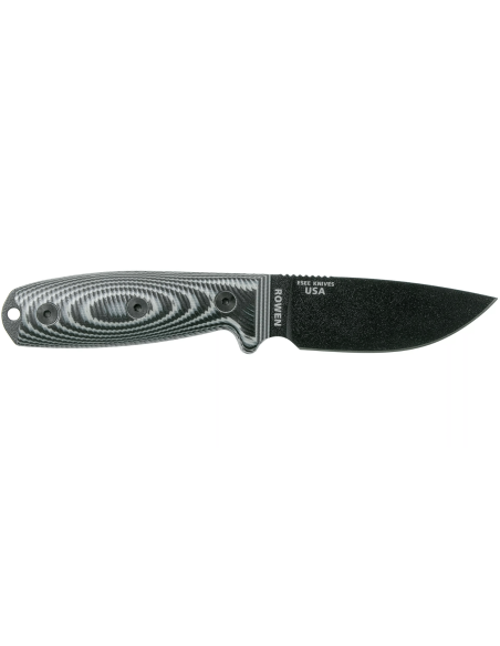 Esee 3 3PMB-002 cuchillo 8.8cm hoja acero carbono G10 mango gris y negro + funda