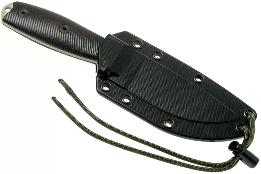 Esee 3 3PMDT-004 knife 8.8cm carbon steel blade G10 black and red handle + sheath