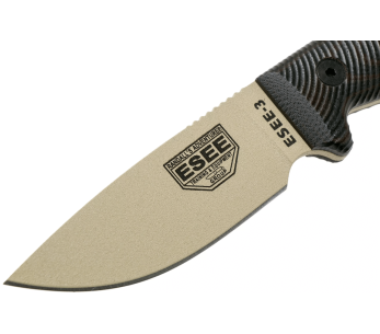 Esee 3 3PMDT-004 veitsi 8.8cm hiiliteräksestä terä G10 musta ja punainen kahva + tuppi 2
