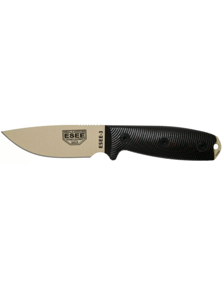 Esee 3 3PMDT-004 veitsi 8.8cm hiiliteräksestä terä G10 musta ja punainen kahva + tuppi