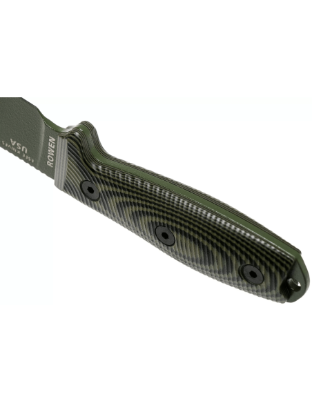 Esee 3 3PMOD-003 mes 8.8cm koolstofstaal lemmet G10 groen en zwart handvat + etui