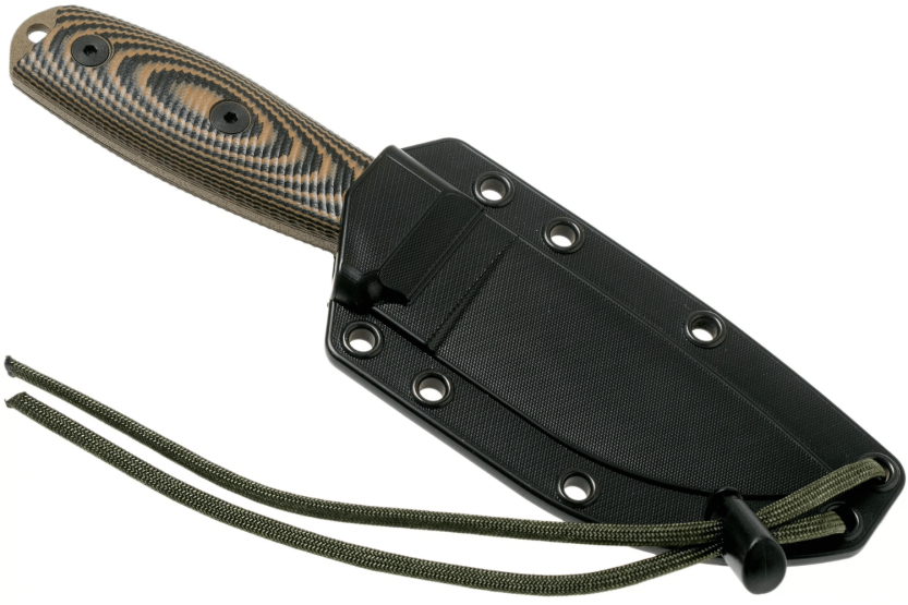 Esee 3 3PMDE-005 kniv 8,8 cm karbonstålblad G10 coyote og svart håndtak + slire