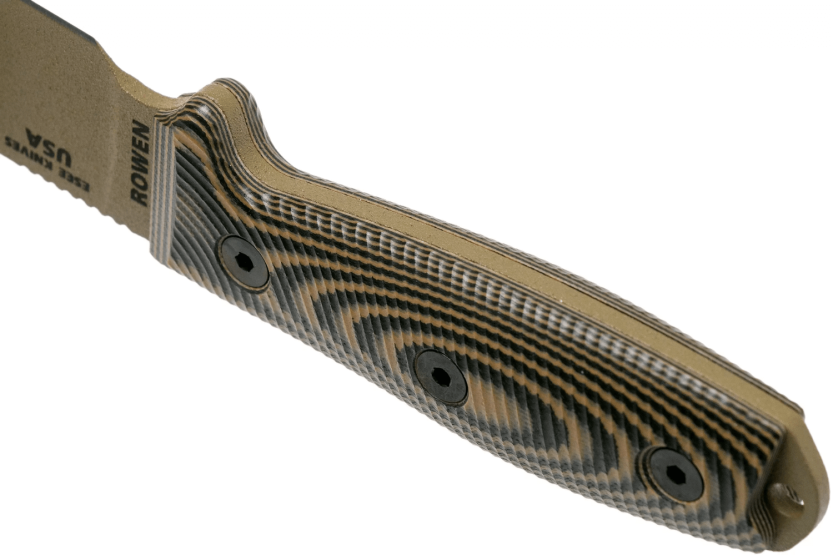Esee 3 3PMDE-005 kniv 8,8 cm karbonstålblad G10 coyote og svart håndtak + slire
