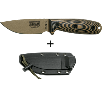 Esee 3 3PMDE-005 mes 8.8cm koolstofstaal lemmet G10 coyote en zwart handvat + schede