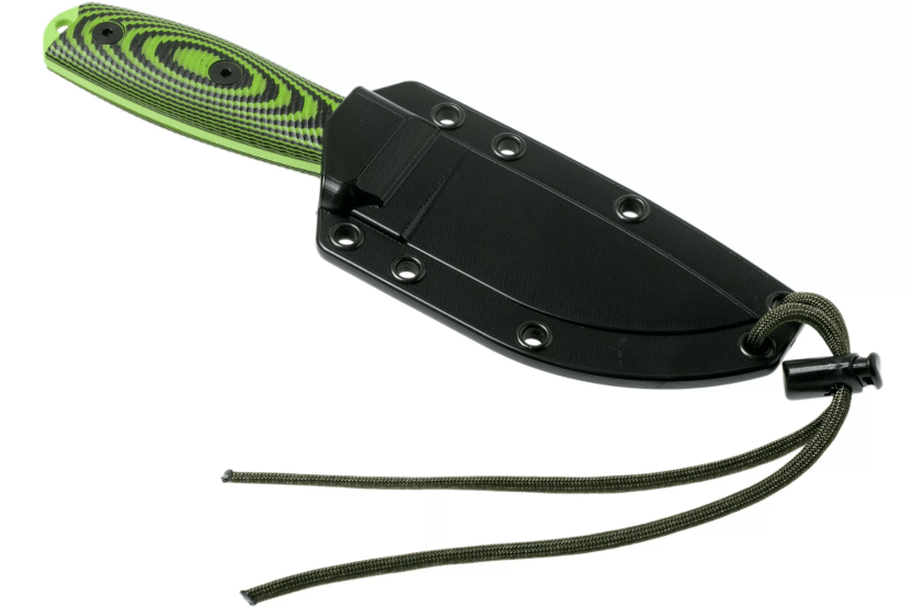 Esee 3 3PMVG-007 knife 8.8cm carbon steel blade G10 handle black and venom green + sheath