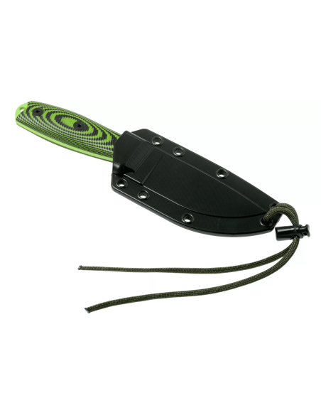 Esee 3 3PMVG-007 coltello 8,8 cm lama in acciaio al carbonio G10 manico nero e verde veleno + fodero