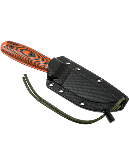 Esee 3 3PMOR-006 knife 8.8cm carbon steel blade G10 black and orange handle + case