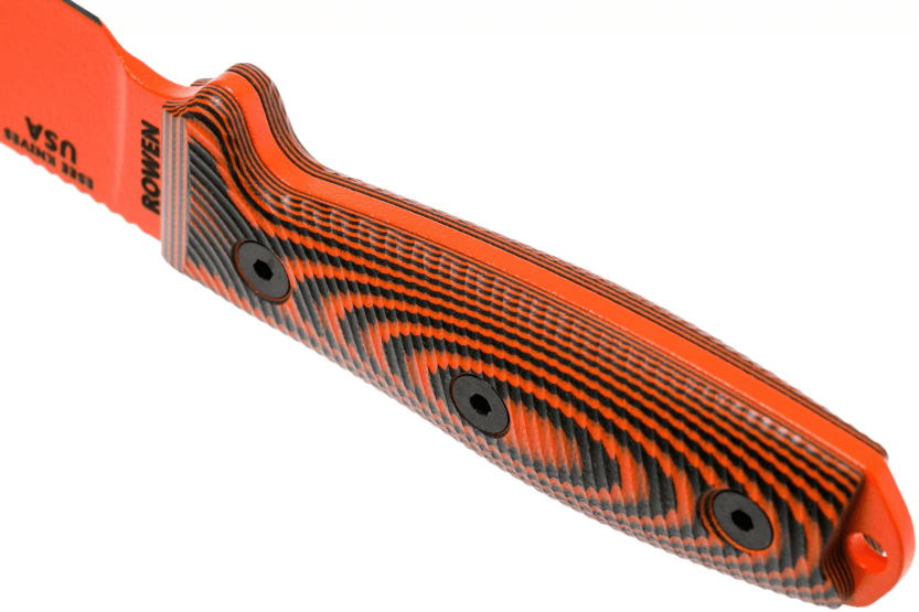 Messer Esee 3 3PMOR-006 Karbonstahlklinge 8,8cm Griff G10 schwarz und orange + Etui