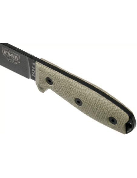 Esee 4 4PB-017 kniv 11,6 cm blad i karbonstål lysegrønt micartahåndtak + etui