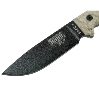 Faca Esee 4 4PB-017 com 11,6 cm de lâmina em aço carbono e cabo em micarta verde claro + estojo 2