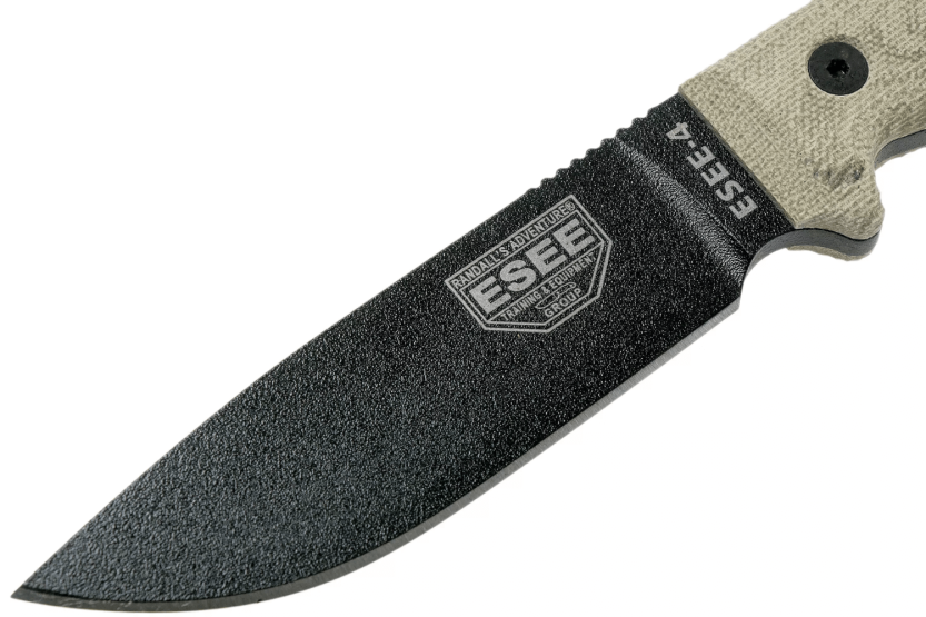 Esee 4 4PB-017 kniv 11,6 cm blad av kolstål ljusgrönt micarta handtag + fodral
