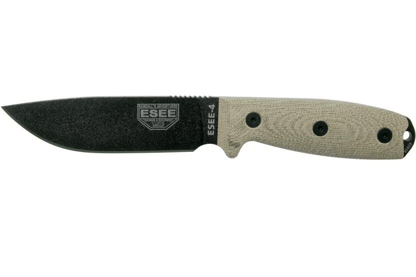 Esee 4 4PB-017 kniv 11,6 cm blad i karbonstål lysegrønt micartahåndtak + etui