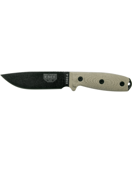 Esee 4 4PB-017 kniv 11,6 cm blad i karbonstål lysegrønt micartahåndtak + etui