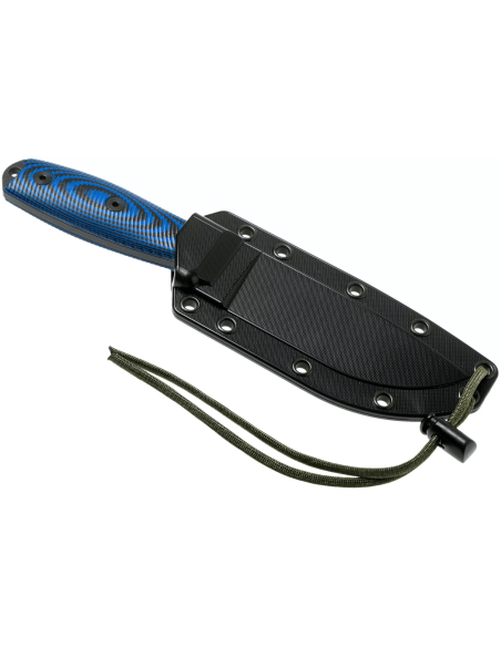 Esee 4 Puukko 4PB-008 11.6cm hiiliteräksestä valmistettu terä G10 sininen ja musta kahva + tuppi