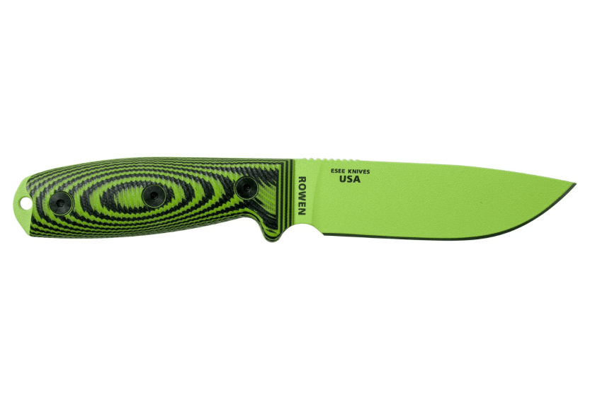 Esee 4 4PVG-007 knife 11.6cm carbon blade G10 green and black handle + case
