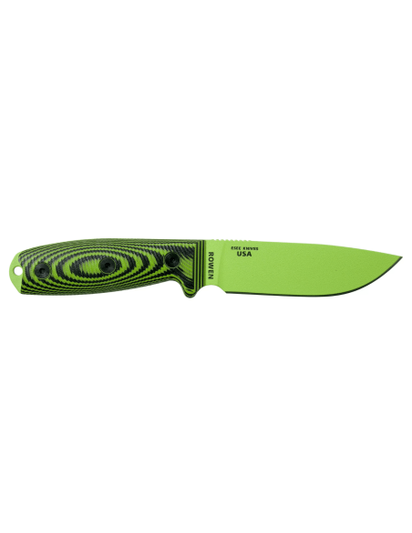 Esee 4 4PVG-007 kniv 11,6 cm karbonblad G10 grønt og svart håndtak + etui