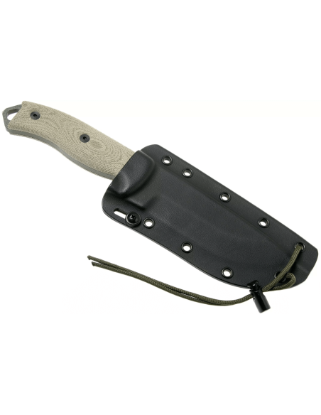 Esee 5 kniv 5POD-017 13,2 cm klinge i kulstofstål lysegrønt micarta-håndtag + etui