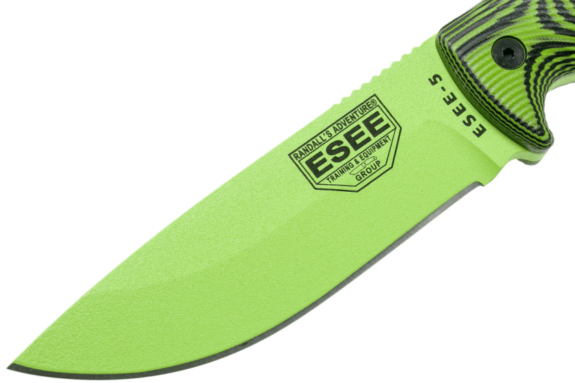 Esee 5 kniv 5PVG-007 13,2 cm kulstofblad G10 grønt og sort håndtag + etui