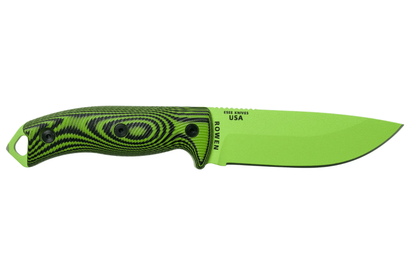 Esee 5 kniv 5PVG-007 13,2 cm kulstofblad G10 grønt og sort håndtag + etui