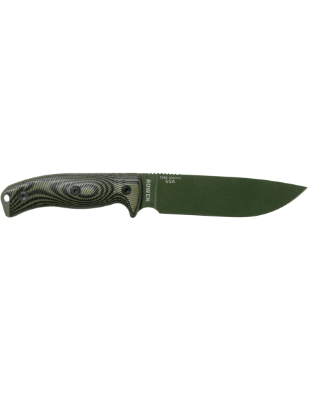 Esee 6 6POD-003 kniv 16,5 cm klinge i kulstofstål G10 grønt og sort håndtag + etui