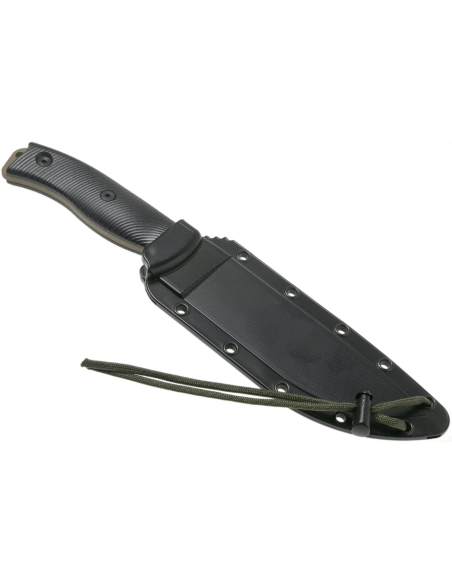 Esee 6 6PDE-001 kniv 16,5 cm blad av kolstål svart G10-handtag + fodral
