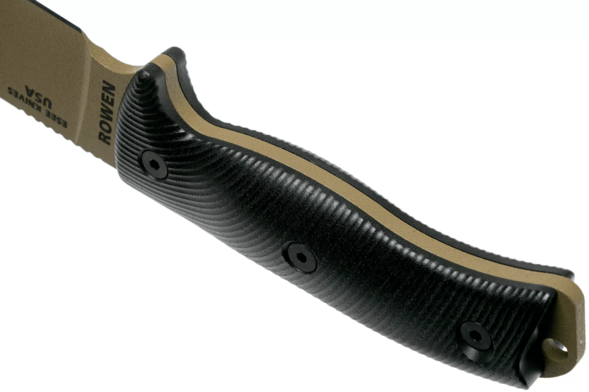 Esee 6 6PDE-001 cuchillo 16.5cm hoja acero carbono G10 mango negro + funda