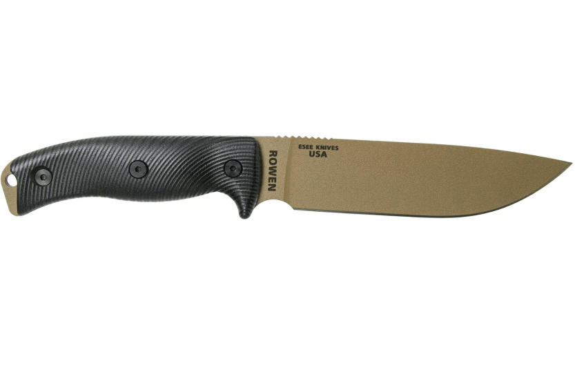 Esee 6 6PDE-001 cuchillo 16.5cm hoja acero carbono G10 mango negro + funda