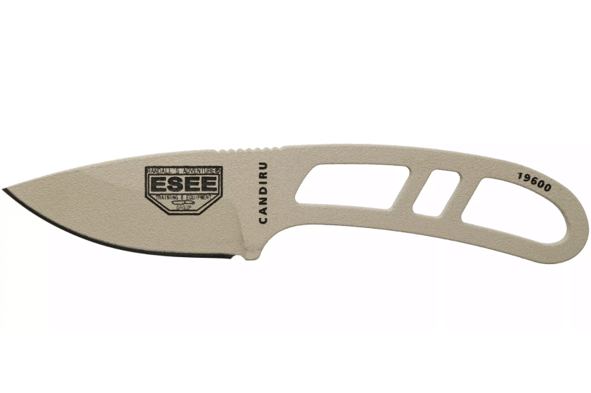 Esee Candiru CAN-DT-E neck knife 5.1cm carbon steel blade openwork steel handle + sheath