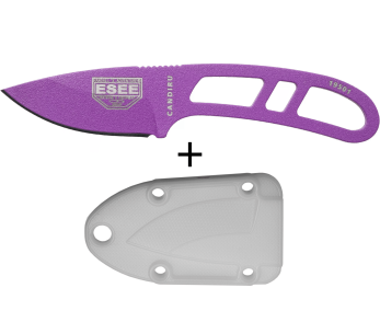 Esee Candiru CAN-PURP-E kaulaveitsi 5.1cm hiiliteräksestä valmistettu terä, violetti teräskahva + tuppi