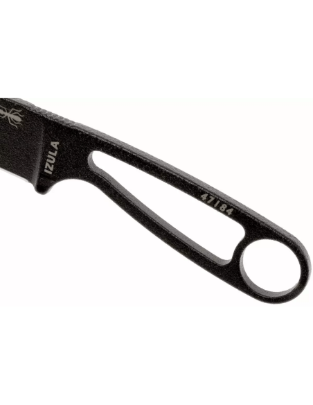 Esee Izula IZULA-B coltello da collo 6,2 cm lama in acciaio al carbonio manico traforato in acciaio nero + fodero
