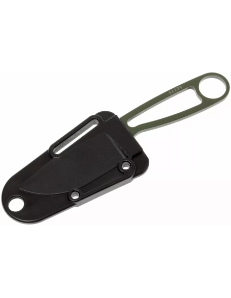 Esee Izula IZULA-OD neck knife 6.2cm carbon steel blade olive green openwork steel handle + sheath