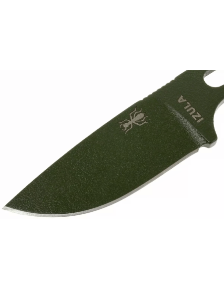Esee Izula IZULA-OD neck knife 6.2cm carbon steel blade olive green openwork steel handle + sheath