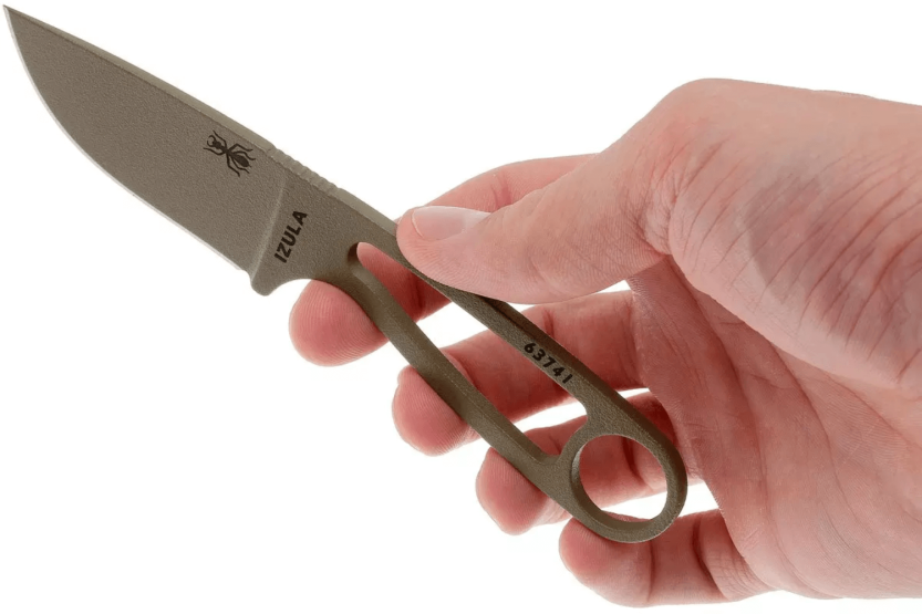 Esee Dark Earth Izula IZULA-DE neck knife 6.7cm carbon steel blade steel handle + polymer sheath