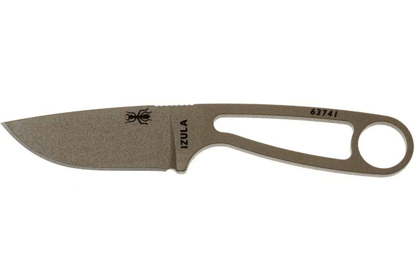 Esee Dark Earth Izula IZULA-DE halsmes 6.7cm koolstofstaal lemmet stalen handvat + polymeer schede