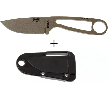 Esee Dark Earth Izula IZULA-DE cuchillo de cuello 6.7cm hoja de acero al carbono mango de acero + funda de polímero