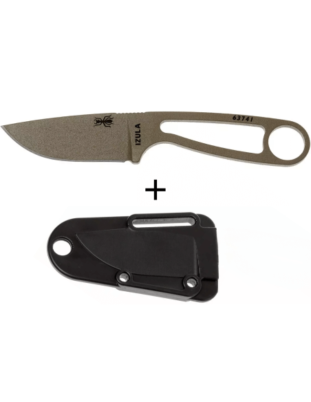 Esee Dark Earth Izula IZULA-DE neck knife 6.7cm carbon steel blade steel handle + polymer sheath