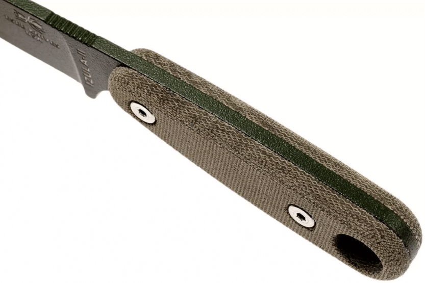 Messer Esee Izula II IZULA-II-OD Karbonstahlklinge 6,7cm Griff Micarta grün + Etui
