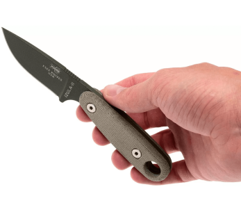 Esee Izula II IZULA-II-OD kniv 6,7 cm klinge i kulstofstål grønt micarta-håndtag + skede 2
