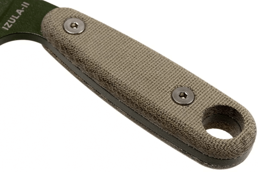 Esee Izula II IZULA-II-OD knife 6.7cm carbon steel blade green micarta handle + sheath