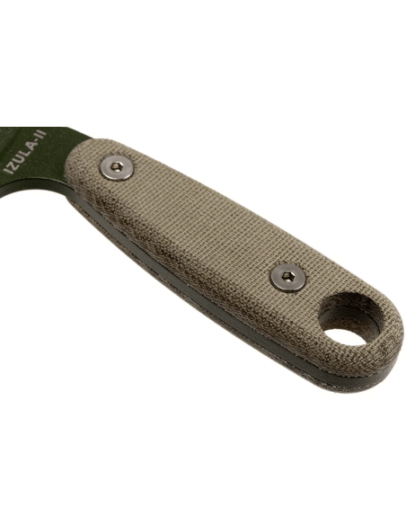 Esee Izula II IZULA-II-OD knife 6.7cm carbon steel blade green micarta handle + sheath
