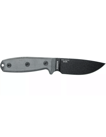 Esee 3 ESEE-3P-MB kniv 8,8 cm sort kulstofstålblad gråt micarta-håndtag + brun skede